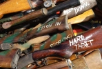 Some of the rebels' guns handed in during an amnesty in 2003. Photo from Wikipedia.  